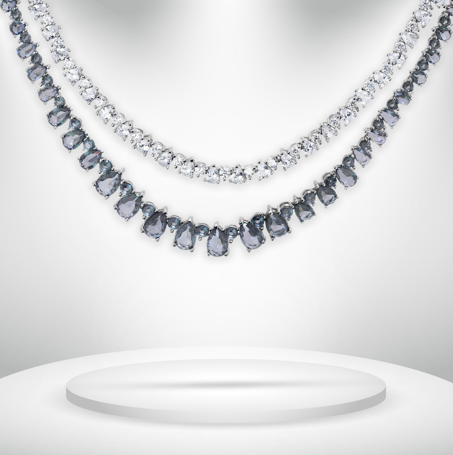 Diamond Titanium Long Necklace