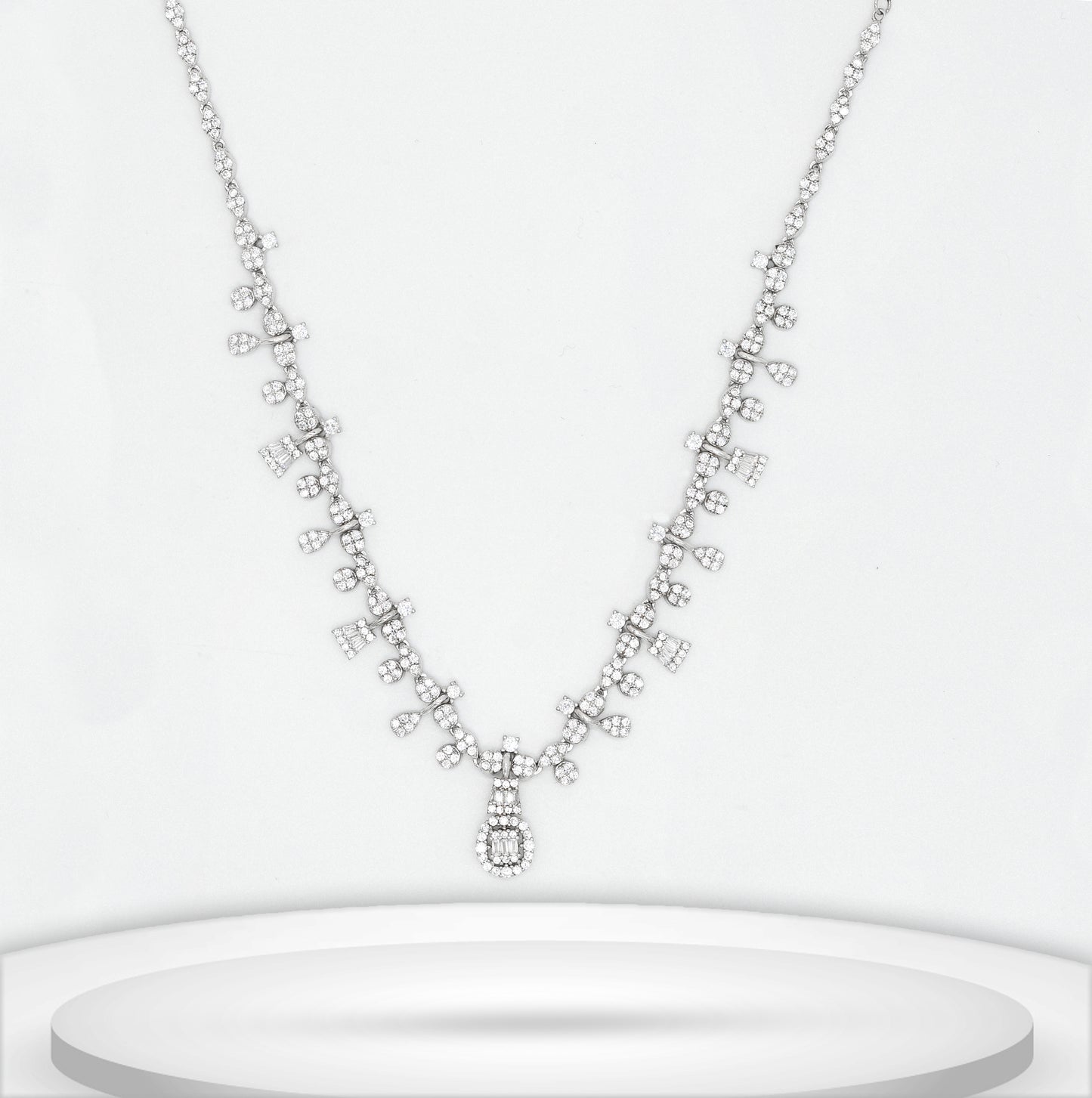 Diamond Titanium Long Necklace