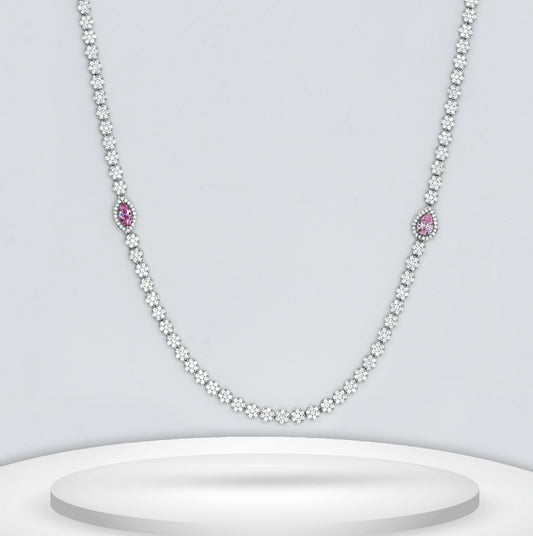 Diamond Titanium Long Necklace