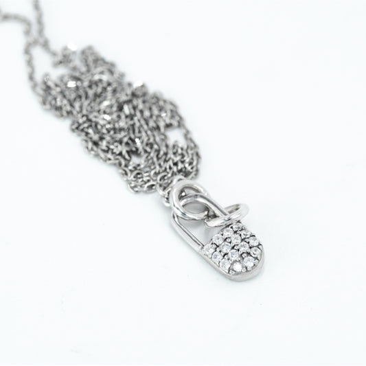 Diamond Titanium Long Necklace