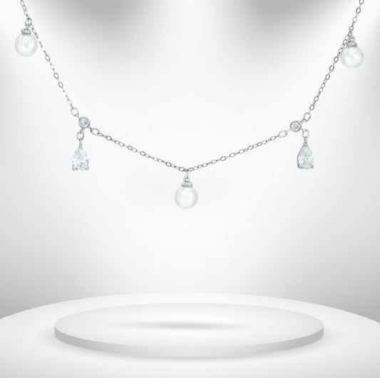 Diamond Titanium Long Necklace